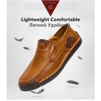 Zapatos Planos de Cuero Hechos a Mano para Hombre Moda Informal, Cómodos, Calidad Superior, Talla 48 - details 4