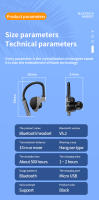 -auriculares inalámbricos deportivos de negocios, cascos HiFi de graves pesados con Control táctil, Bluetooth 5,2, gancho para la oreja con micrófono para juegos - details 10