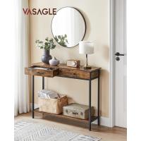 Mesa de Consola de Acero Estable, 2 Cajones, Estilo Industrial para Pasillo, Dormitorio, Salón - details 6