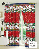 Christmas curtains new design 100x210/85x185CM Santa Claus print curtains for windows elegant room aesthetic kurtina at mahaba - details 1