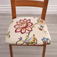 Fundas para asientos de silla de comedor estampadas, Protector elástico, extraíble, lavable, tapizado, 1 unidad - details 0