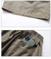 Pantalones Cargo de Poliéster para Hombres CHAIFENKO Estilo Suelto y Transpirable con Múltiples Bolsillos Ideal para el Verano Lavado en Máquina - details 9