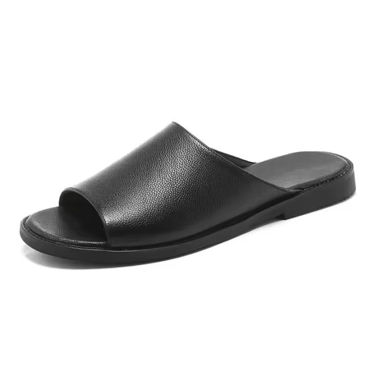 Nuevos zapatos de hombre zapatillas de cuero zapatos de playa casuales de cuero de moda llevar sandalias - 1