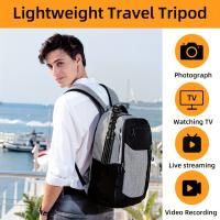 JOILCAN Bastón de selfie extensible y plegable de 209,98 cm con trípode con cuello de ganso de 35,0 cm, pinzas para teléfono y bolsa de transporte - Soporte de teléfono de aleación de aluminio ajustable para grabación de video, transmisión en vivo y fotog - details 5