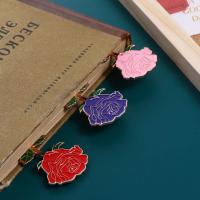 Papelería, suministros escolares, carpeta de página en relieve para colorear, marcapáginas con diseño de pájaro y rosa, Clip de posicionamiento, marcapáginas de aleación - details 2