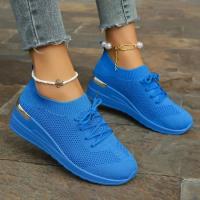 Zapatillas de deporte informales para mujer, zapatos de malla transpirables con cordones, Tenis de plataforma para caminar y correr, moda de verano - details 33