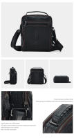 Bolso de cuero de vaca retro multifuncional para hombre de gran capacidad con hombro - details 8