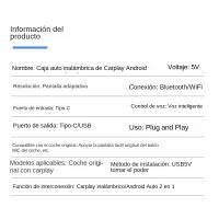 Carplay inalámbrico y Android Auto inalámbrico Stick, SMT-AC01 Adaptador 2 EN 1 Convierte AA/Carplay con Cable Wireless para - details 0