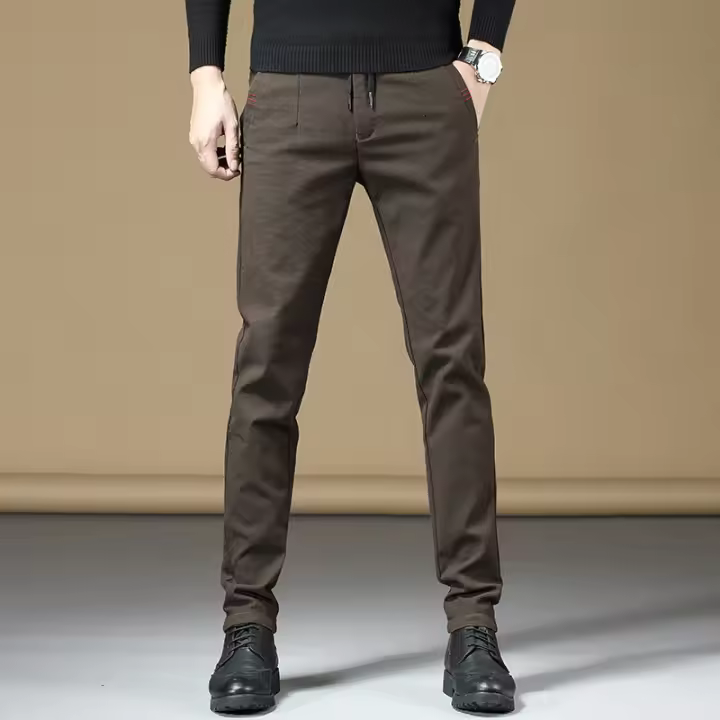 Pantalones de moda versátiles sueltos casuales de tubo recto para hombres pantalones ceñidos 2025 verano fino - 1