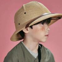 Gorra de Paja de Moda Gorra de Sol con estilo Británico para Niños y Niñas - details 3