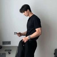 Polo de manga corta para hombre, estilo americano, retro, elástico, rasgado, musculoso, Fiers, deportivo, top casual - details 2