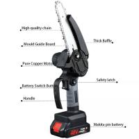 Cadena de Motosierra Eléctrica Mini 4/6 Pulgadas 21V 500W con Batería Recargable de 1/2 Mano para Tallado de Madera y Jardinería Herramienta de Podar - details 4