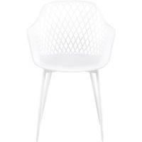 Juego de 4 sillas de jardín con reposabrazos, sillas de jardín con reposabrazos, sillas reclinables, sillas de jardín, 120 kg, color blanco - details 7
