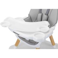 Silla de Comedor para Bebé de 6 Meses a 3 Años - Carga Máxima 15 kg - Trona o Silla 2 en 1 + Mesa - Bandeja Regulable - Gris - details 4