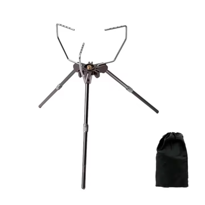 Gastank y soporte para acampar al aire libre, estante para horno desmontable portátil, estufas de aleación de aluminio ajustables en altura, expansión - 1