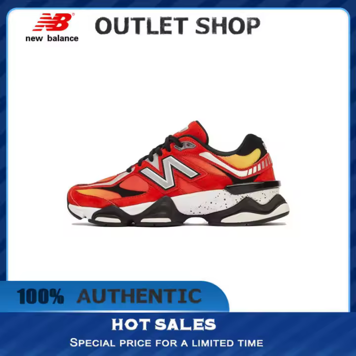 Leten 【100% AUTÉNTICO】 NB 9060 Fire Sign " Zapatillas U9060DMG Zapatillas deportivas de moda unisex para hombres y mujeres Zapatos de trabajo - 1