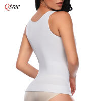 Qtree-ropa moldeadora de Control de barriga para mujer, clásico 2 en 1 con sujetador acolchado, chaleco elástico alto, moldeador de cuerpo, corsé de elevación ajustado - details 7