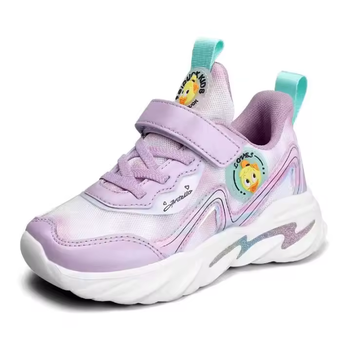 Nuevo 2023 moda dibujos animados niña diseño escolar Rosa niño estrella zapatos caminar deportes correr precio bajo - 1