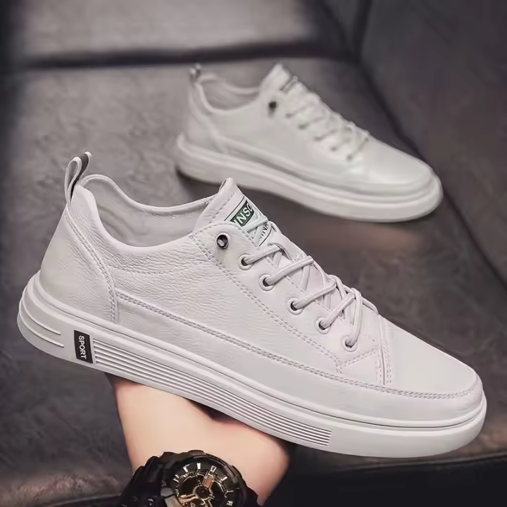 Zapatos de hombre verano 2025 Nuevos zapatos blancos para jóvenes Zapatos deportivos casuales - 1