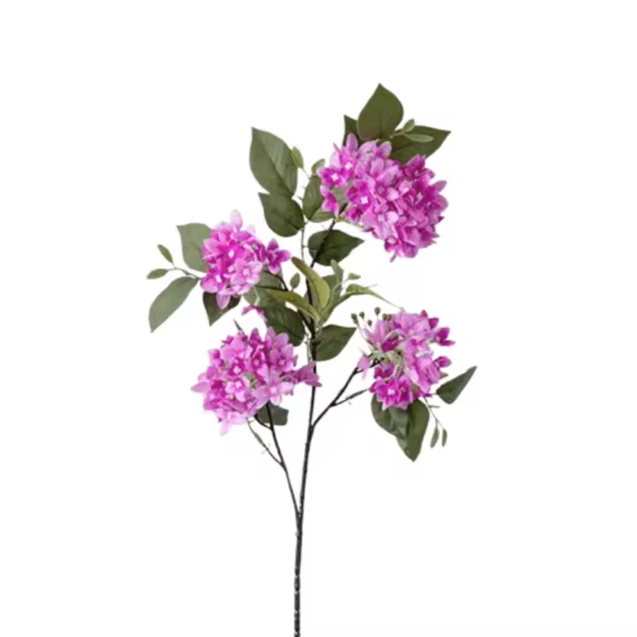 Flor Lila Artificial de tacto Real, rama de flor Lila de seda elegante de lujo, flor falsa hecha a mano, decoración de jardín al aire libre - 1
