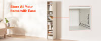 SucceBuy Estantería estrecha de 8 niveles - Librería abierta alta de madera de 71 pulgadas. Características Altura - Estante ajustable - details 2