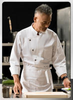 Monos de chef de manga larga para hombre y mujer, uniforme de chef para restaurante occidental, pastelería y repostería - details 14