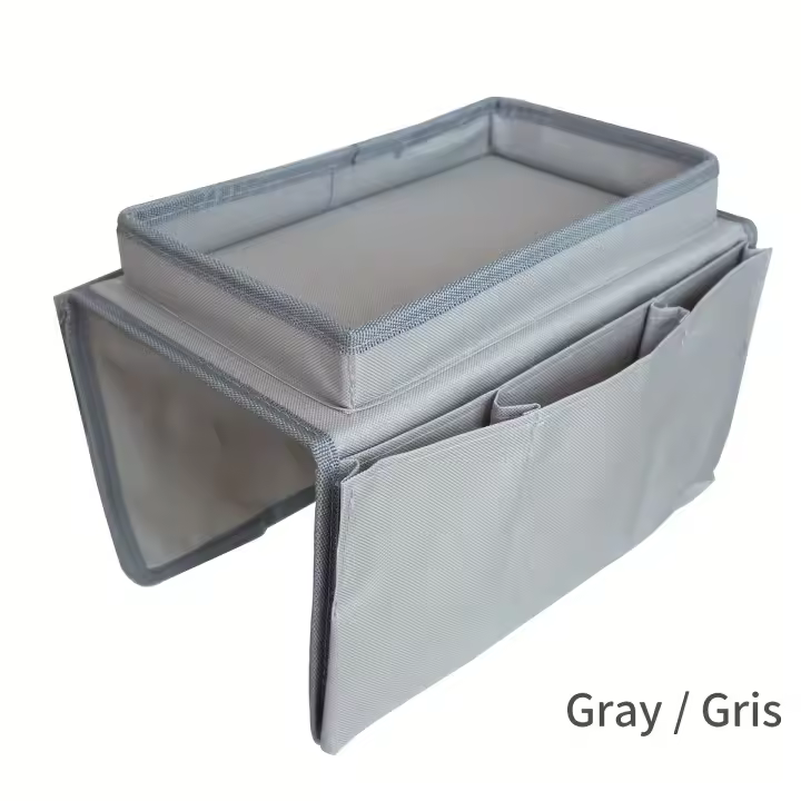 Bolsa de Almacenamiento Comodizada para Brazo de Sofá Perfecta para Control Remoto, Revistas y Más - 1