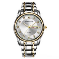 Hombre doble calendario reloj de cuarzo impermeable luminoso negocio - details 0