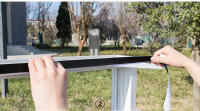 Malla de ventana con cremallera autoadhesiva, mosquiteras para ventanas, antimosquitos, cortina de puerta, color blanco, varios tamaños - details 18
