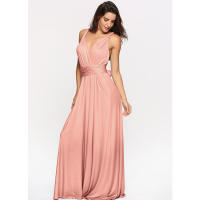 Vestido largo con vendaje sexy y espalda cruzada con múltiples correas y uso multidireccional - details 20