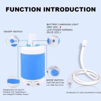 Cabezal de ducha portátil recargable para jardín móvil, bomba de agua de un cubo, sin necesidad de extensiones de manguera adicionales - details 6