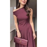 BUNO-Vestido plisado verde elegante para mujer, vestidos largos de retazos de manga corta con cuello redondo a la moda, ropa de calle informal para oficina para mujer 2025. - details 5
