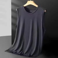 Chaleco De Malla De Seda Helada Para Hombres Verano Deportivo Sin Mangas Moda Casual Ropa Exterior Transpirable Ligero - details 2