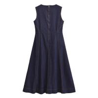 Ropa de mujer europea y americana de mezclilla sin mangas para mujer Vestido de moda delgado Midi para mujer - details 2