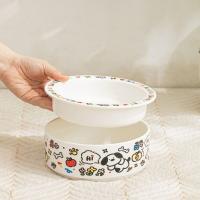 Cuenco de cerámica para gato con diseño antivuelco, resistencia a altas temperaturas, protección Cervical, cuenco de comida para gato, cuenco de agua potable para perro de dibujos animados - details 5