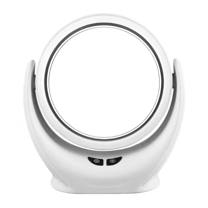 Espejo de maquillaje con ventilador LED 3 en 1 con espejo multifunción ligero, espejo de maquillaje con ventilador, espejo de maquillaje sin sudor - 1