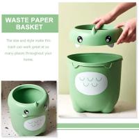 Cubo de basura de plástico para habitación de niños, cubo de basura creativo de dibujos animados, pequeño y bonito - details 7