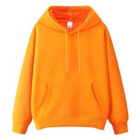 Nueva sudadera con capucha informal para hombre a la moda de otoño e invierno, 100% algodón, manga larga, corte holgado, color sólido, tinte liso - details 4