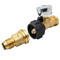 Válvula de servicio de salida POL de tanque de baja presión QCC, conector lateral de propano para acampar al aire libre de latón, conector de estufa de gas - details 2
