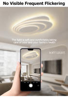 [1 año de garantía] TOMAX Luz principal de la sala de estar Lámparas redondas de dormitorio Arte minimalista Luces de techo Diseño minimalista moderno Luz de techo inteligente - details 2