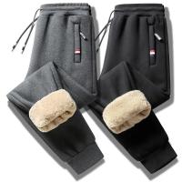 Pantalones cálidos de invierno para hombre, pantalones térmicos de lana gruesa, pantalones deportivos para correr con cordón, pantalones de chándal para hombre - details 1