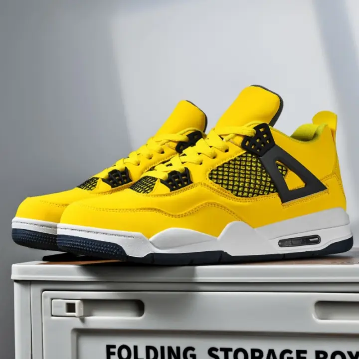 2025 nuevos zapatos acolchados de aire zapatillas para parejas 4 generaciones de zapatillas de baloncesto zapatillas transpirables - 1