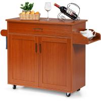 Carrito de Cocina Carro de Servicio Comedor con Ruedas,Toallero,Cajón, Puerta y Estantes Gabinete Mueble de Cocina (blanco) - details 27