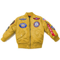 Chaqueta de Vuelo de Bombero de Ejército Americano Ma-1 Ropa de Invierno para Niños con Parche Topgun Zapatos y Ropa de Niños - details 9