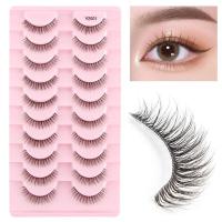 Pestañas False Transparentes 10 Pares Simulación Natural Ideal para Principiantes de Maquillaje - details 5