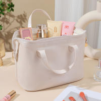 Neceser de gran capacidad para mujer, neceser de viaje impermeable de cuero portátil, bolsa de almacenamiento de cosméticos - details 2
