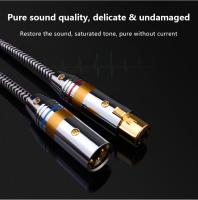 YYAUDIO 1 par de alta calidad OCC OFC Chapado en plata y cobre Xlr Cable de Audio equilibrado 3 pines 2 XLR Cable de Audio macho a hembra - details 3
