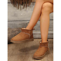 Botas de nieve de lana de oveja auténtica para hombres y mujeres, zapatos cálidos con plataforma Bo Cut, botas cortas de cuero para invierno, nuevas en 2023 - details 18
