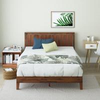 Ellie Cama 90x190 cm - Altura 35 cm con almacenamiento debajo de la cama - Estructura de cama de plataforma de bambú y madera con cabecero - Marrón - details 16