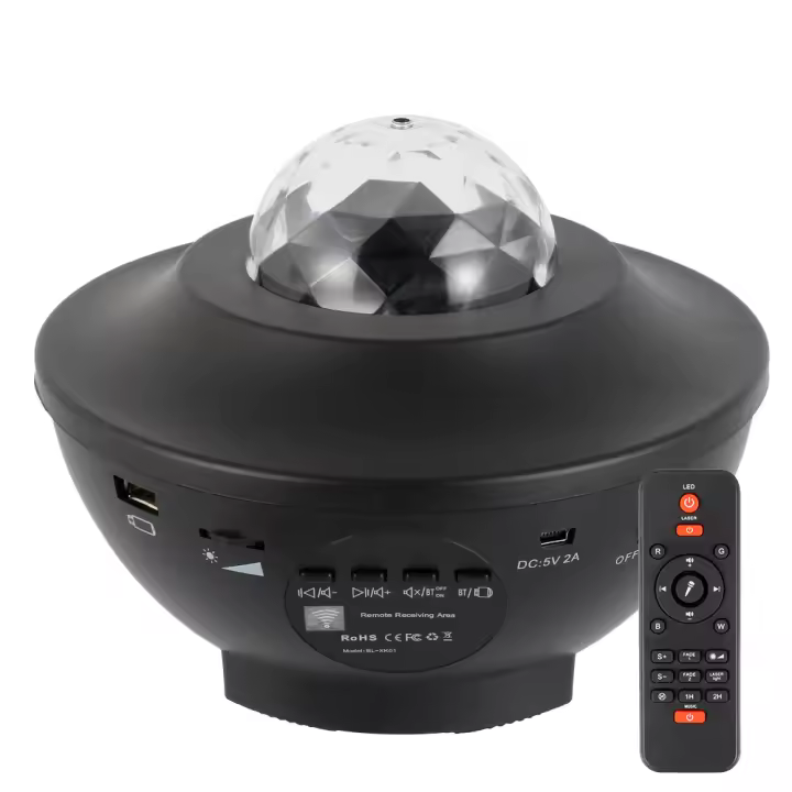 Proyector de estrellas, luz nocturna, música estrellada, Ola oceánica, lámpara de luz LED USB, decoración de fiesta de navidad - 1